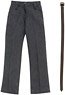 PNXS Bottom Pants & Belt Set (Black) (Fashion Doll)
