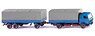 (HO) Flatbed Road Train (MB NG) - Azur Blue (Model Train)