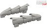 Hurricane Mk.II exhaust fishtail PRINT (for Arma Hobby) (Plastic model)