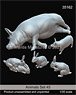 Animals Set 44 (Pig and Rabbit) (Plastic model)