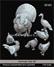 Animals Set 44 (Turkey/Duck/Chicken) (Plastic model)