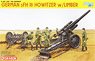 WW.II German 15cm sFH 18 Howitzer Limber w/Aluminum Gun Barrel & Figure (Plastic model)