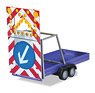 (HO) Mobile traffic sign Ultra marine Blue [Pritschenanh.] (Model Train)