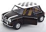 Mini Cooper Chequered Flag ブラック/ホワイト 右ハンドル (ミニカー)
