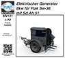 Elektrischer Generator 8kw fur Flak Sw-36 mit Sd.Ah.51 (Plastic model)
