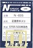 正面窓手スリ EF65 500 特急色 (取付孔0.3ミリ) (2両分) (鉄道模型)