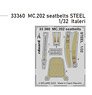 Zoom Etched Parts for MC.202 seatbelts STEEL (for Italeri) (Plastic model)