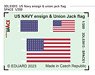US Navy ensign & union jack flag SPACE (Plastic model)