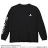 Play Station Big Silhouette Long Sleeve T-Shirt for Play Station Black L (Anime Toy)