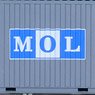 1/80(HO) 20ft 22G1 MOL (Blue) (2 Pieces) (Model Train)