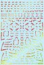 1/144 GM Line Decal No.4 [with Caution] #2 Prism Red & Neon Red (Material)