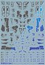 1/144 GM Decoration Decal No.2 `Graphic Armor #2` Dark gray & neon blue (Material)
