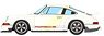 Singer 911 DLS Pearl White / Burgundy (Diecast Car)