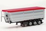 (HO) Steal Dump Trailer Silver Red w/Tarp [StahlRuMu Aufl.] (Model Train)