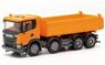 (HO) Scania XT17 Meiler 3-wayDump Truck Orange (Model Train)