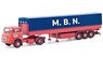 (HO) Scania LB 76 Canvas Semi Trailer `M.B.N.` (Model Train)