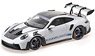 Porsche 911 (992) GT3 RS 2022 Gray Metallic Weissach Package Blue Wheels (Diecast Car)