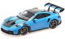 Porsche 911 (992) GT3 RS 2024 Blue Weissach Package Dark Silver Wheeks (Diecast Car)