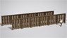 Yamatobei (Wooden Fence) (2 Pieces) [1:150, Colored Paper] (Unassembled Kit) (Model Train)