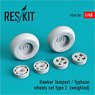 HAWKER TEMPEST/TYPHOON WHEELS SET TYPE 2 (WEIGHTED) (Plastic model)