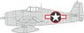 Masking Sheet for F6F-3 US national insignia w/red outline (Plastic model)