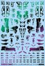 1/144 GM Decoration Decal No.2 `Graphic Armor #2` Prism Black & Neon Blue (Material)