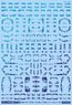 1/100 GM Line Decal No.1 [with Caution] #1 Prism Blue & Neon Blue (Material)