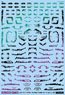 1/100 GM Line Decal No.2 [with Caution] #2 Prism Black & Neon Blue (Material)