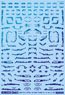 1/100 GM Line Decal No.2 [with Caution] #2 Prism Blue & Neon Blue (Material)