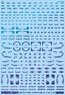 1/144 GM Line Decal No.3 [with Caution] #1 Prism Blue & Neon Blue (Material)