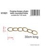 Coarse brass chain with rounded links - suitable for 1/35 scale (Plastic model)