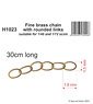 Fine brass chain with rounded links - suitable for 1/48 and 1/72 scale (Plastic model)