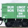 105 00 641 (N) 50` Steel Side, 15 Panel, Fixed End Gondola, Fishbelly Sides Burlington Northern RD# BN 558051 (Model Train)