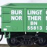 105 00 642 (N) 50` Steel Side, 15 Panel, Fixed End Gondola, Fishbelly Sides Burlington Northern RD# BN #558132 (Model Train)