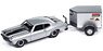 1970 Chevy Chevelle & Trailer Silver/Black Stripe (Diecast Car)