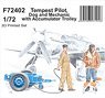 Tempest Pilot, Dog and Mechanic with Accumulator Trolley (Plastic model)
