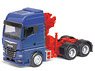 (HO) MAN TGX GX 6x4 w/Crane Rigid Tractor Blue [MAN TGX GX] (Model Train)