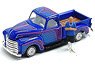 1950 Chevy 3100 Pickup Lowrider Blue with Lowriderr w/Enthusiast Figure (Diecast Car)