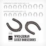 WWII German Lucky Horseshoes (Size 5-12) (Set of 16) (Plastic model)
