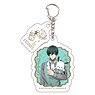 Acrylic Key Ring w/Parts [TV Animation [Blue Lock] x Sanrio Characters] 07 Rin Itoshi x Pochacco (Especially Illustrated) (Anime Toy)