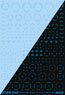 FREEスケール ラインデカール No.10「サークル & ワンポイント ＃2 」クリア&ネオンスプラッシュブルー (素材)