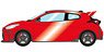 TOM`S GR Yaris 2021 Emotional Red 2 (Diecast Car)