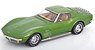 Chevrolet Corvette C3 1972 removable roof parts and sidepipes lightgreen-metallic (Diecast Car)