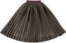 PNM Georgette Pleated Skirt (Chocolat Brown) (Fashion Doll)