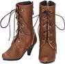50 Lace-Up Heel Short Boots (Cocoa Brown) (Fashion Doll)