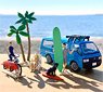 Diorama Collection64 #CarSnap19b Surfing 2 (w/Mazda Bongo Brawny) (Diecast Car)