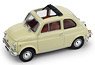 Fiat 500L 1968-1972 Open Antique Ivory / Brown Interior (Diecast Car)