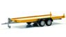 (HO) Transport Trailer 2-axle Yellow for passenger cars (Model Train)