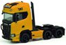 (HO) Scania CS20 HD Rigid Tractor 3-axle w/Light Bar, Ram Protection, High pipe Yellow [Scania SC20 HD] (Model Train)