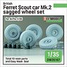 British Ferret Scout car Mk.2 Sagged Wheel set (for Airfix)